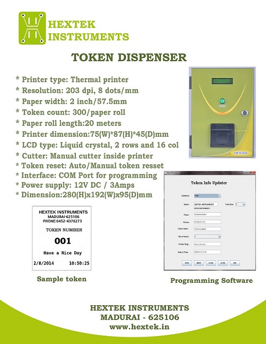 Token Dispenser - Single Service - Manual